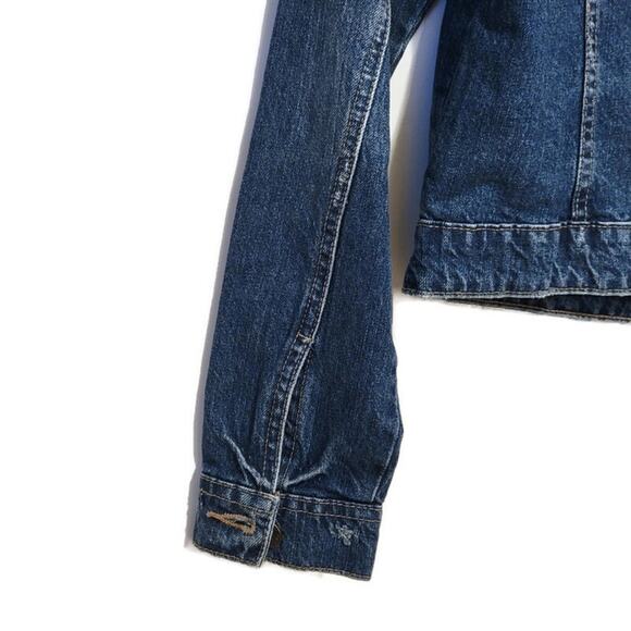 Noisy May Distressed Denim Jacket Blue Medium Wash Classic Trendy Streetwear S - Picture 10 of 14